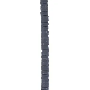 4mm Vinyl/Vulcanite Heishi Beads - Black