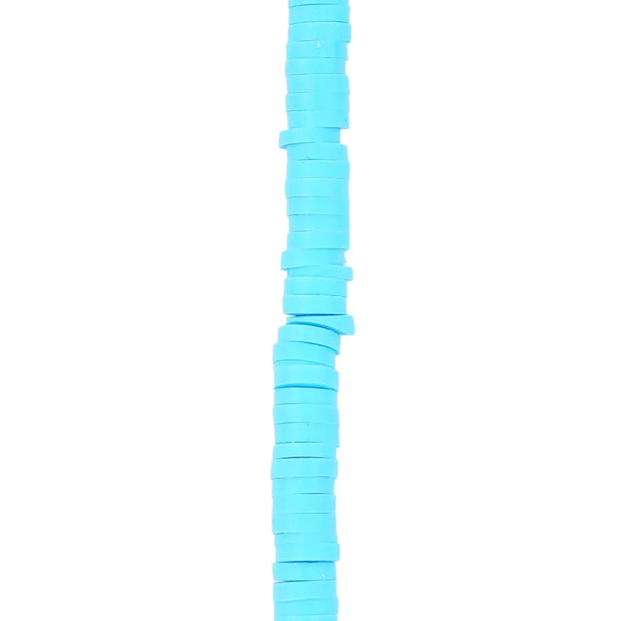 4mm Vinyl/Vulcanite Heishi Beads - Blue