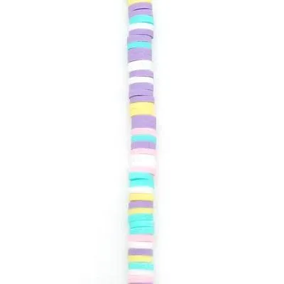 4mm Vinyl/Vulcanite Heishi Beads - Mixed Colors (Lavender)