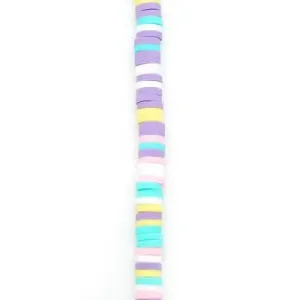 4mm Vinyl/Vulcanite Heishi Beads - Mixed Colors (Lavender)