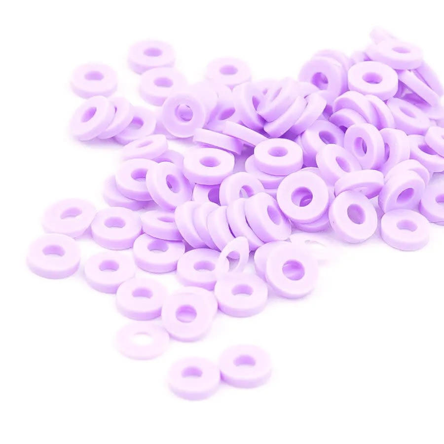 4mm Vinyl/Vulcanite Heishi Beads - Purple