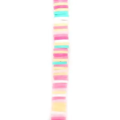 6mm Vinyl/Vulcanite Heishi Beads - Mixed Colors (Pink)