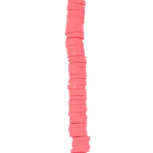 6mm Vinyl/Vulcanite Heishi Beads - Red