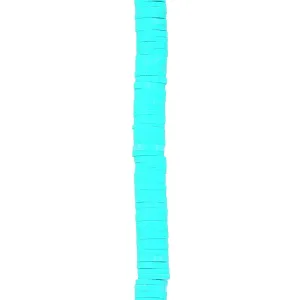 6mm Vinyl/Vulcanite Heishi Beads - Teal