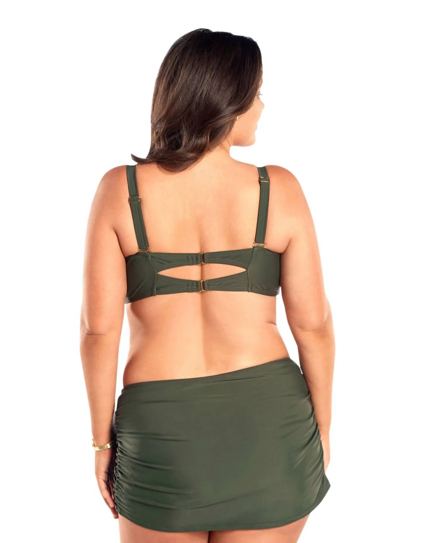 Always For Me - Color Block Plus Size Bikini Top with Matching Bikini Bottom