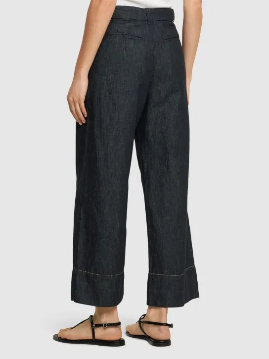&#x27;S Max Mara   Petra cotton &amp; linen denim pants 