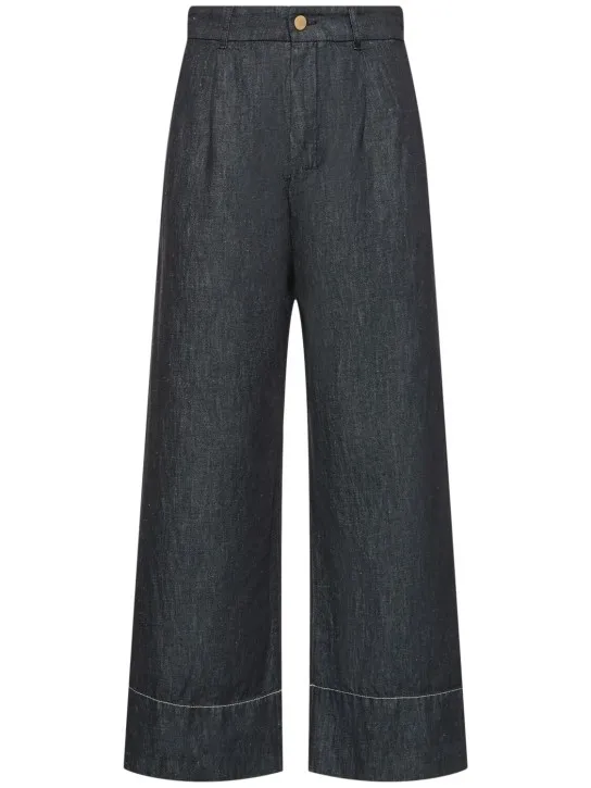 &#x27;S Max Mara   Petra cotton &amp; linen denim pants 