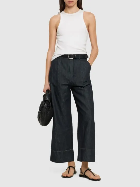 &#x27;S Max Mara   Petra cotton &amp; linen denim pants 