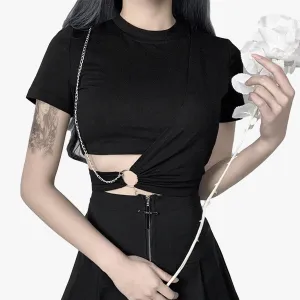 Black Aesthetic Crop Top