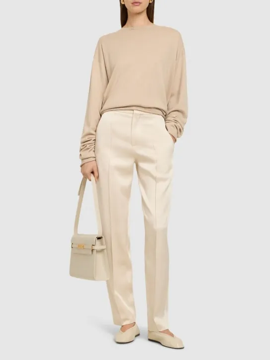 Brunello Cucinelli   Satin cady wide pants 
