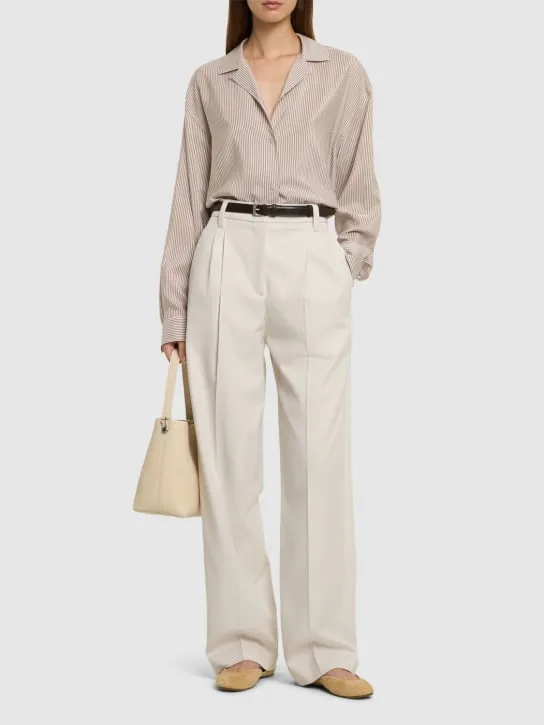 Brunello Cucinelli   Stretch cotton straight pants 