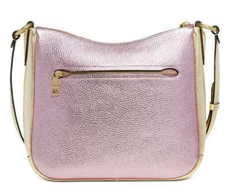 COACH Metallic Color-Block Leather Chaise Crossbody Handbag New