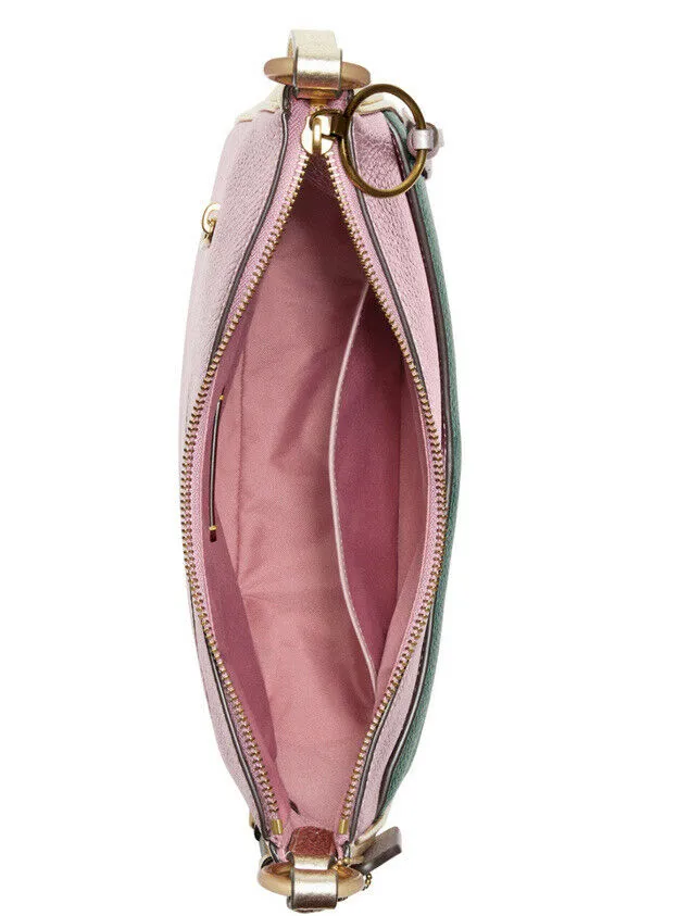 COACH Metallic Color-Block Leather Chaise Crossbody Handbag New