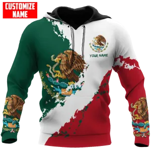 Customized With Name 3D Full Prined Unisex Hoodie For Men And Women, Mexican Hoodie, Mexico Gift For Him Her