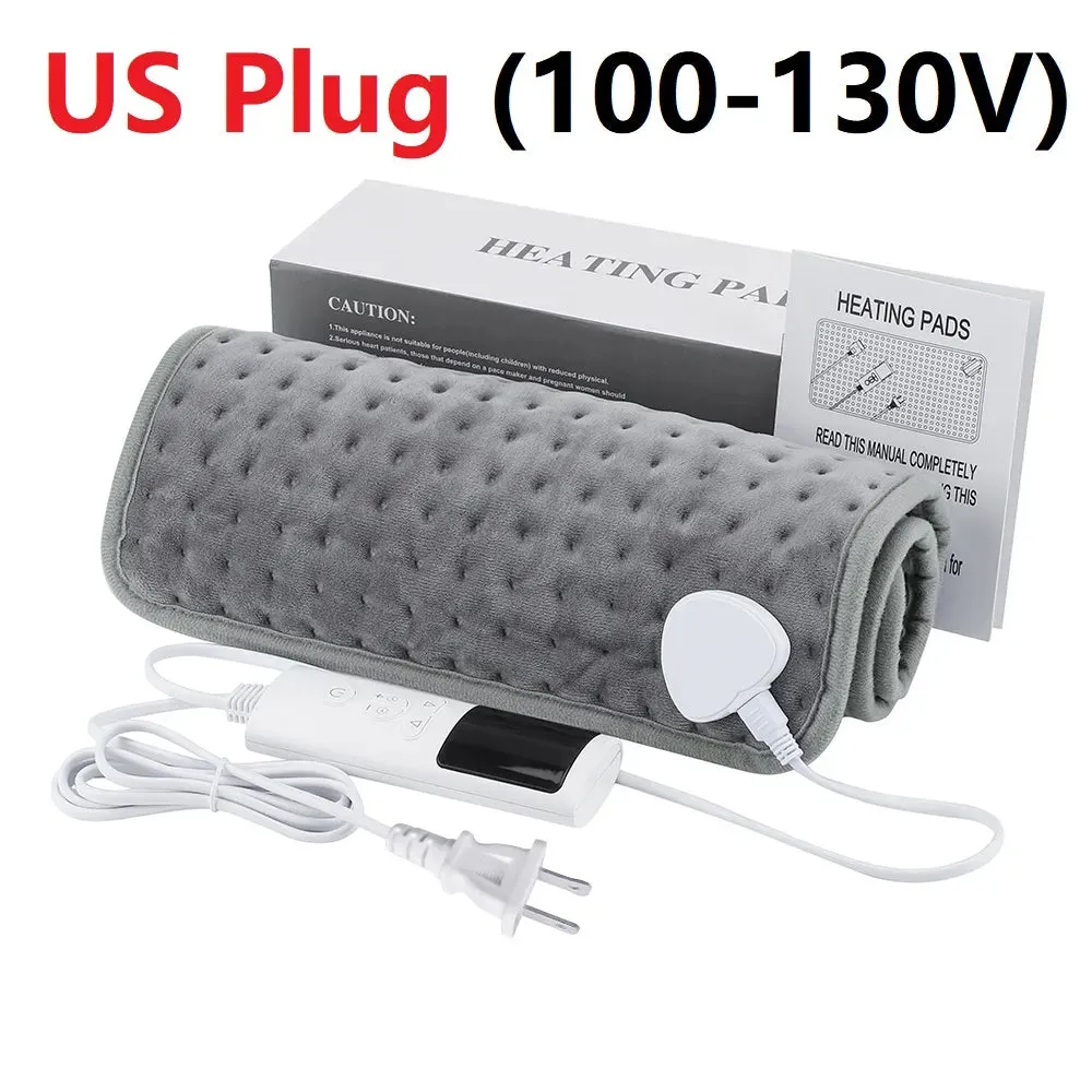 Electric Heating Pad Massager Therapy for Body Abdomen Back Pain Relief Winter Warmer Blanket Thermal Massage Mat