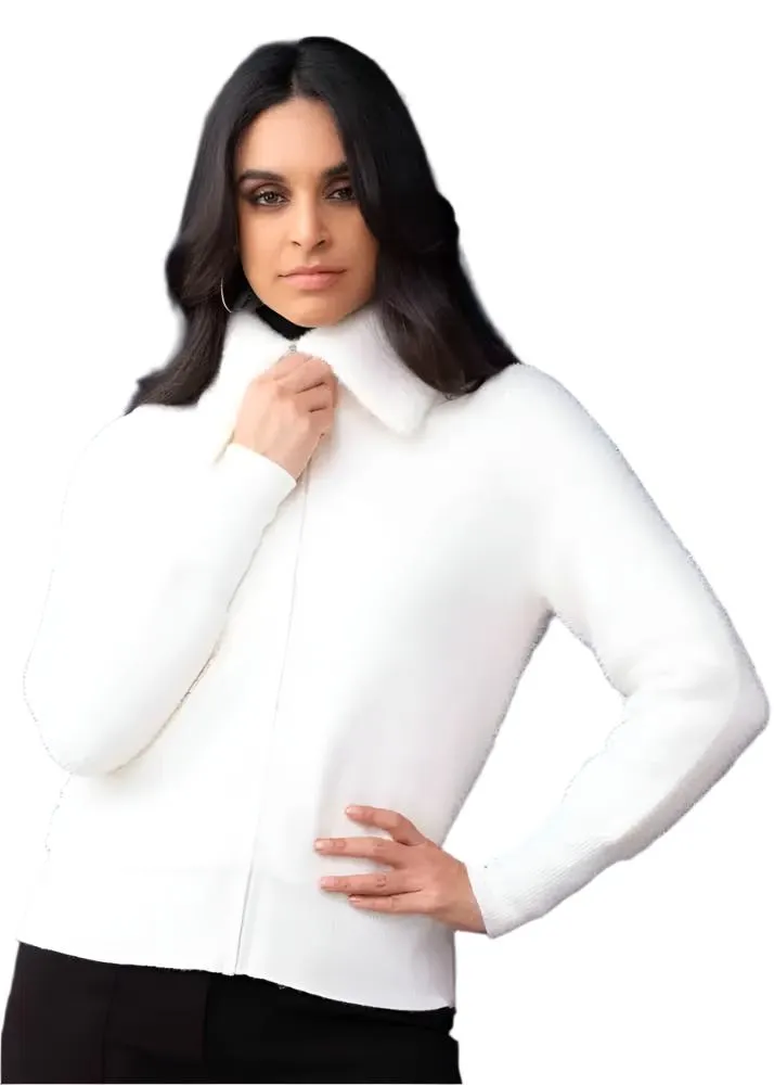 Elena Wang Fuzzy Sweater jacket