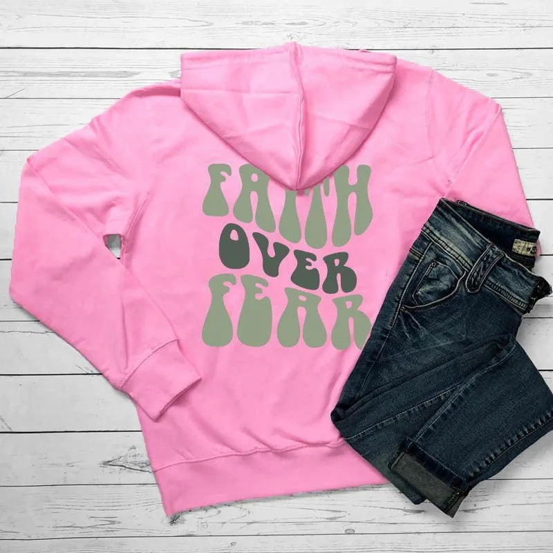Faith Over Fear Women's Printed Hoodie