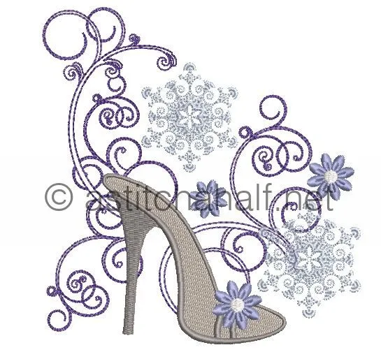 Flowery and Frosty Shoes