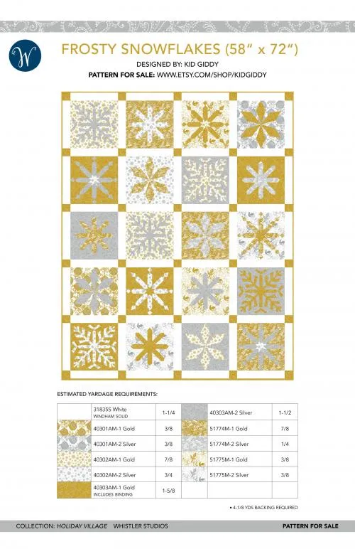 Frosty Snowflakes (58 x 72)