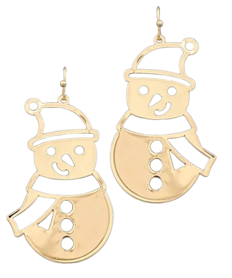 Frosty Snowman Dangles (Gold or Silver)