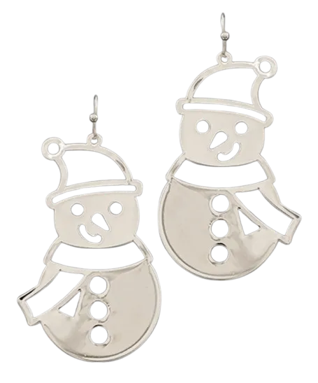 Frosty Snowman Dangles (Gold or Silver)