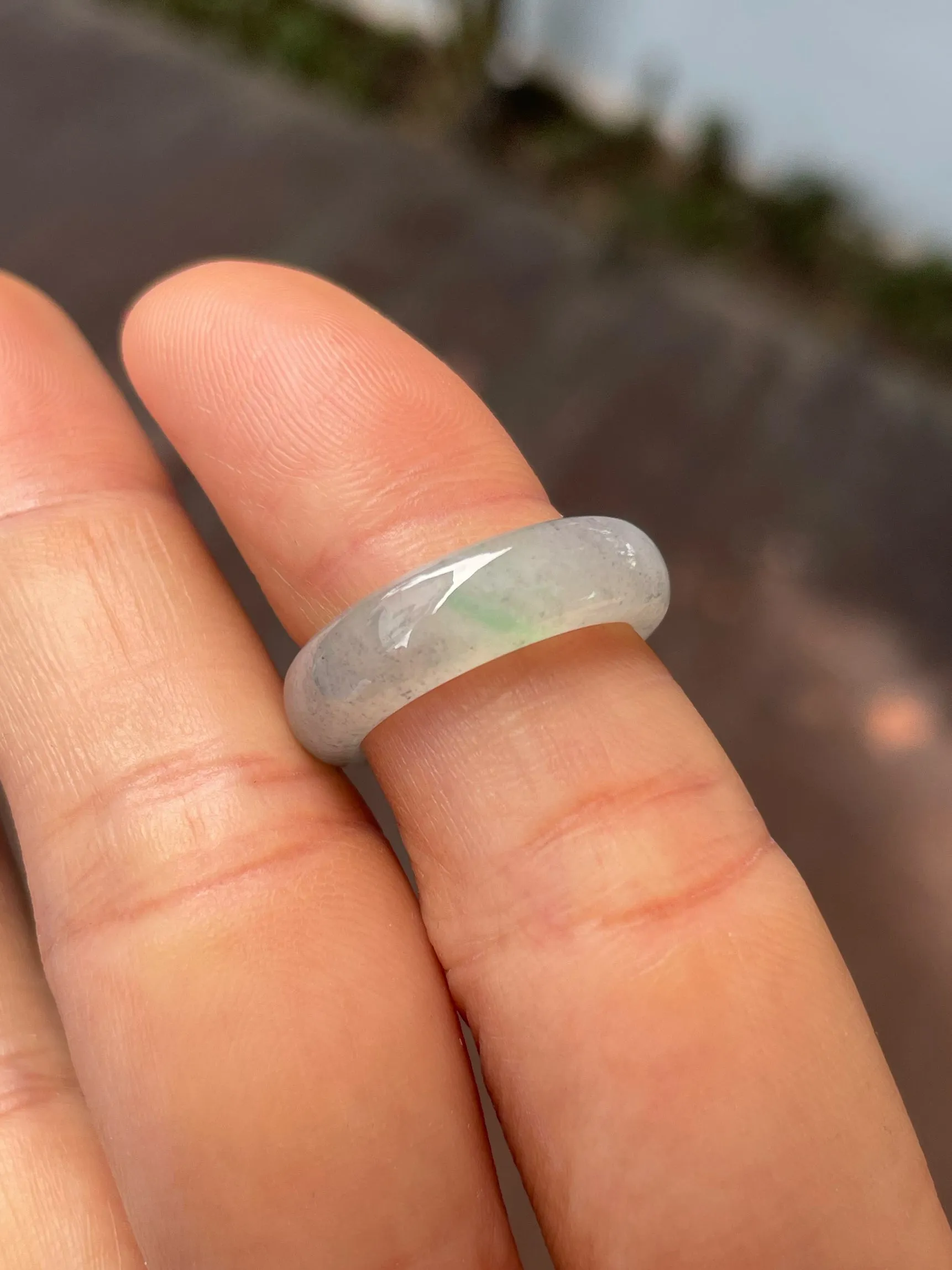 Icy Black Jade Abacus Ring | HK 11.5 (NJR283)