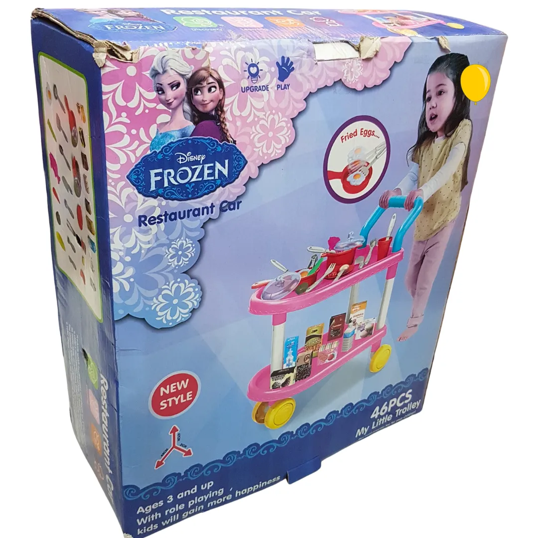 Icy Delight Restaurant Trolley - 46-Piece Playset for Culinary Adventures