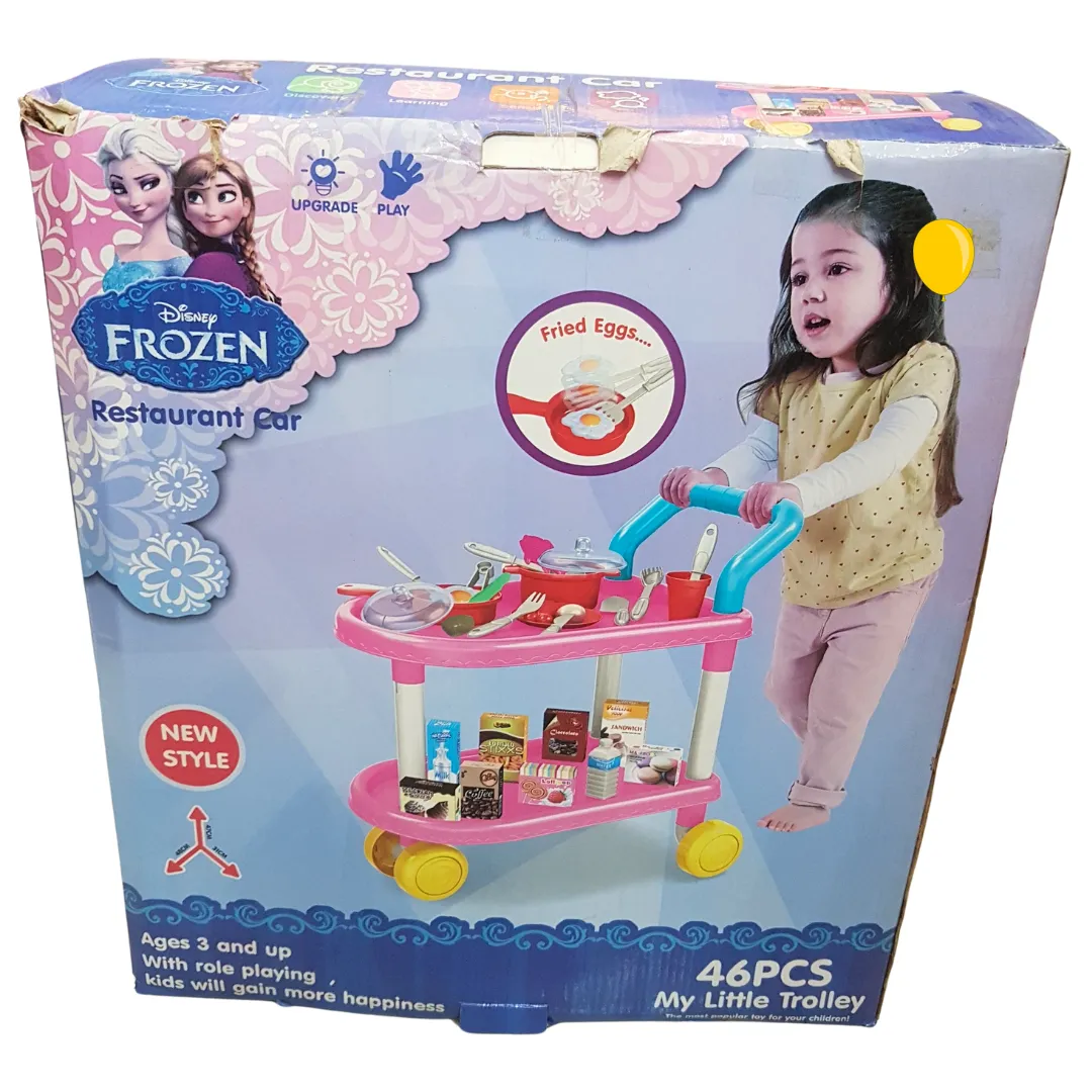 Icy Delight Restaurant Trolley - 46-Piece Playset for Culinary Adventures