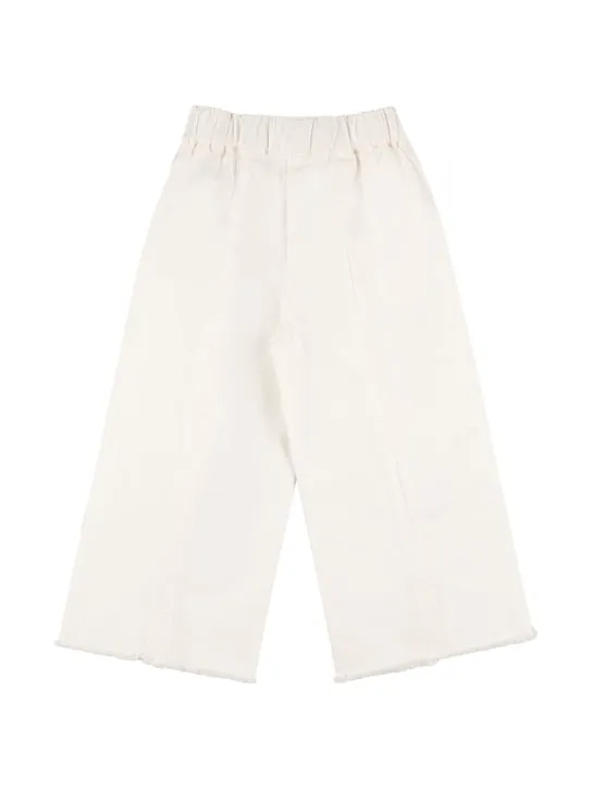 Il Gufo   Cotton gabardine wide pants 