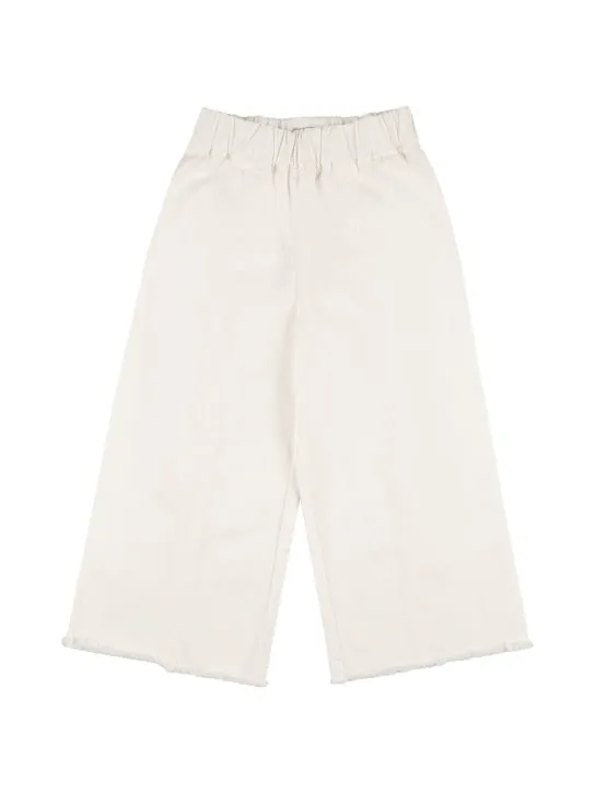 Il Gufo   Cotton gabardine wide pants 