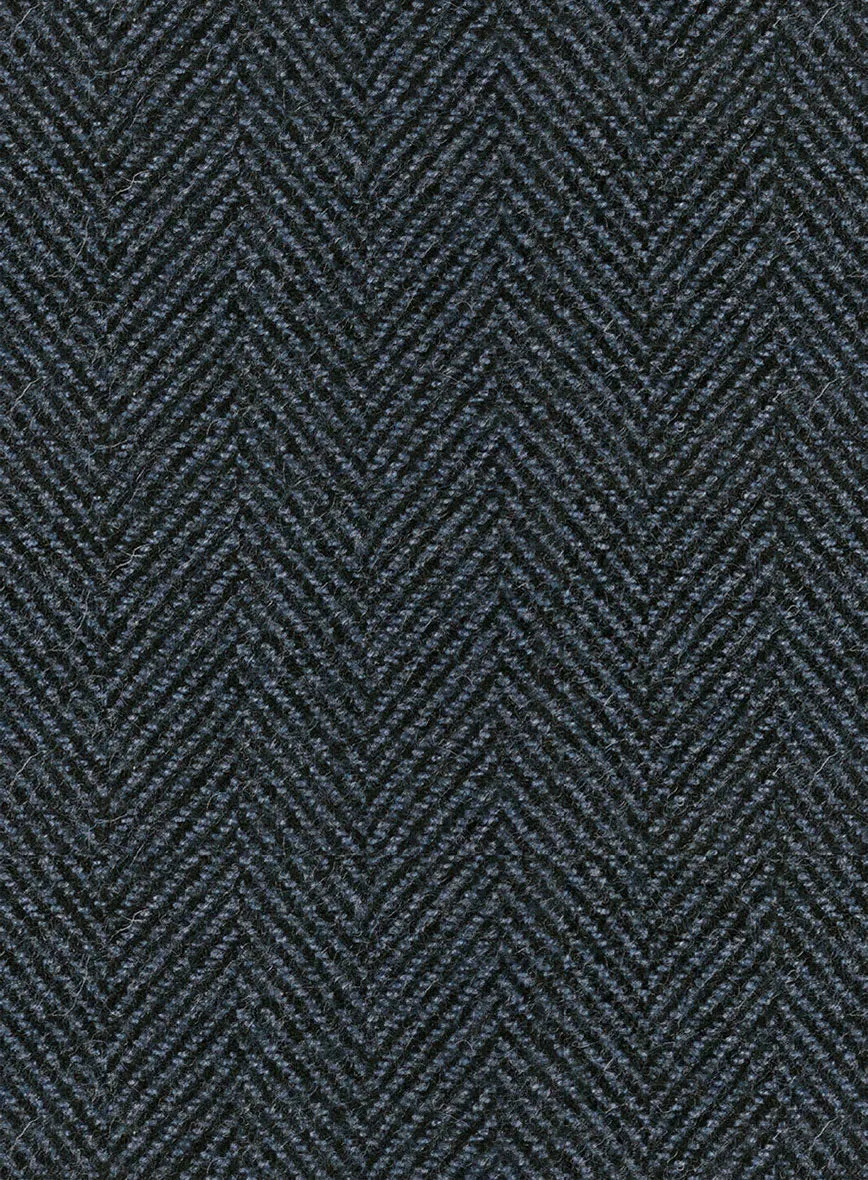 Italian Highlander Blue Herringbone Tweed Pants