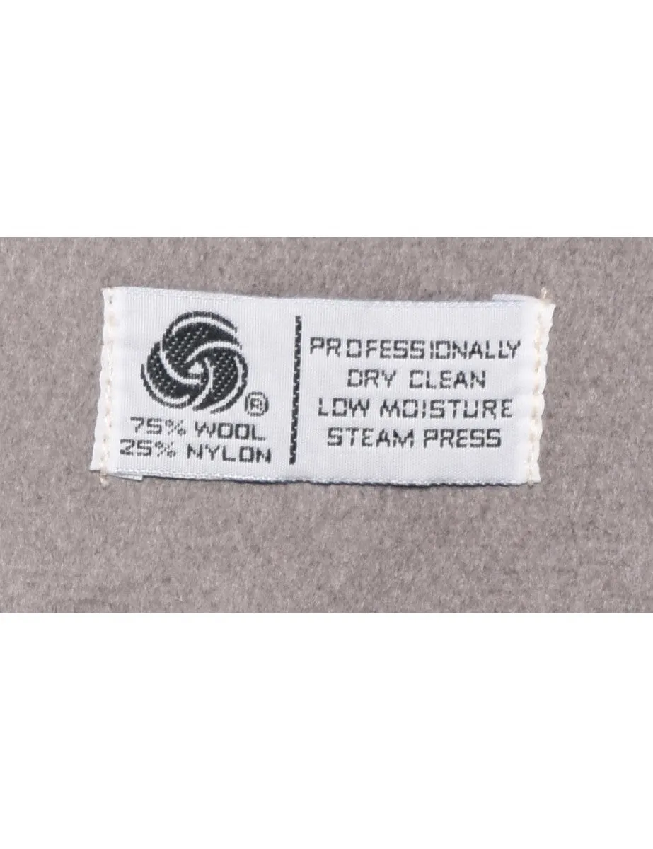 Light Grey Wool Coat - L