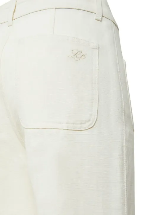 Loro Piana   Danbeth linen &amp; cotton wide pants 