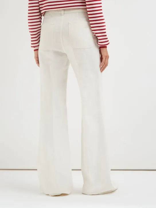 Loro Piana   Danbeth linen &amp; cotton wide pants 