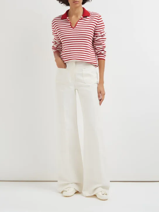 Loro Piana   Danbeth linen &amp; cotton wide pants 