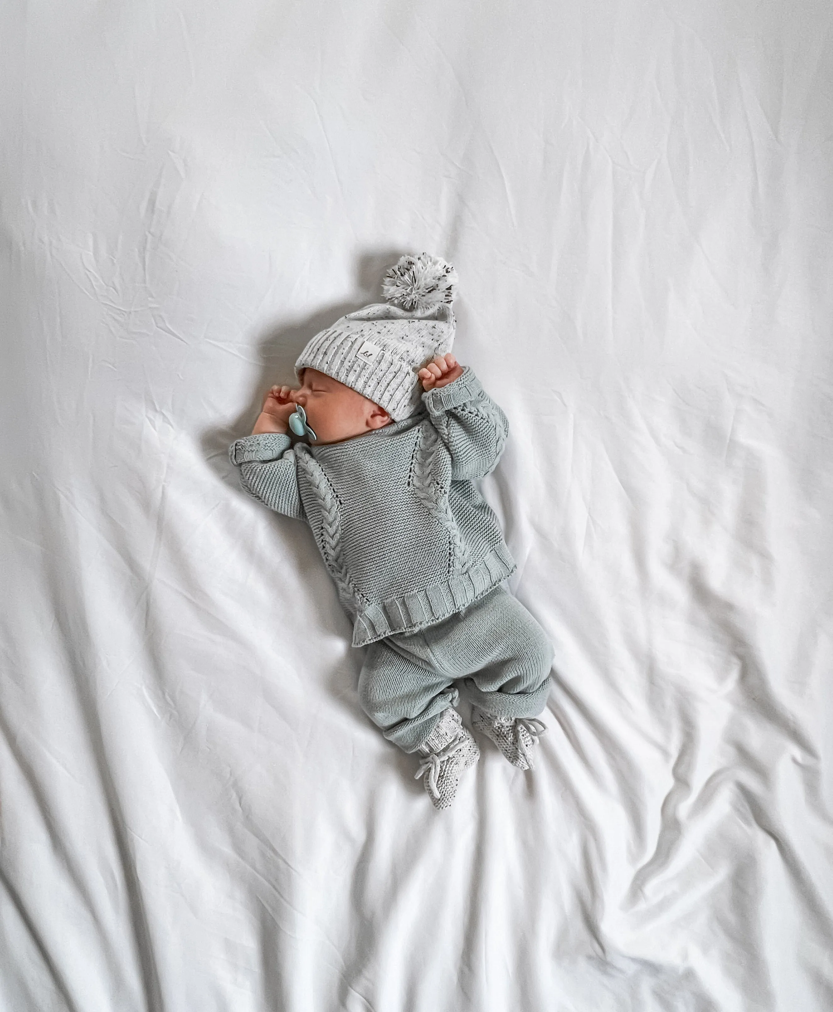 Luna   Luca Knit Pants - Frosty Blue