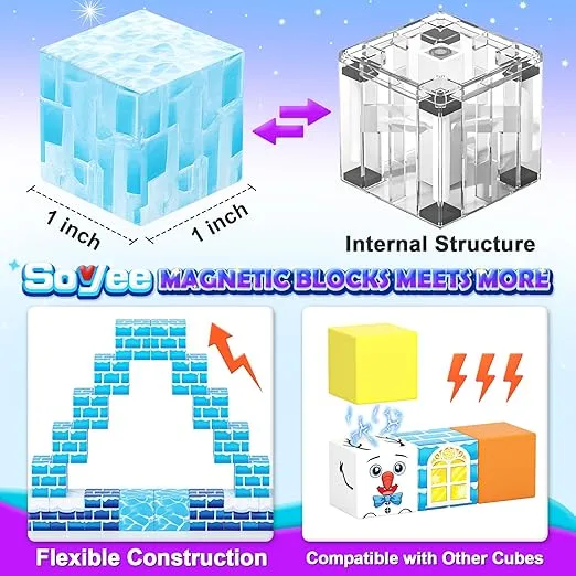Magnetic Blocks Frozen Toys for Girls - Build Mine Magnet World Set Toys for Boys & Girls Ages