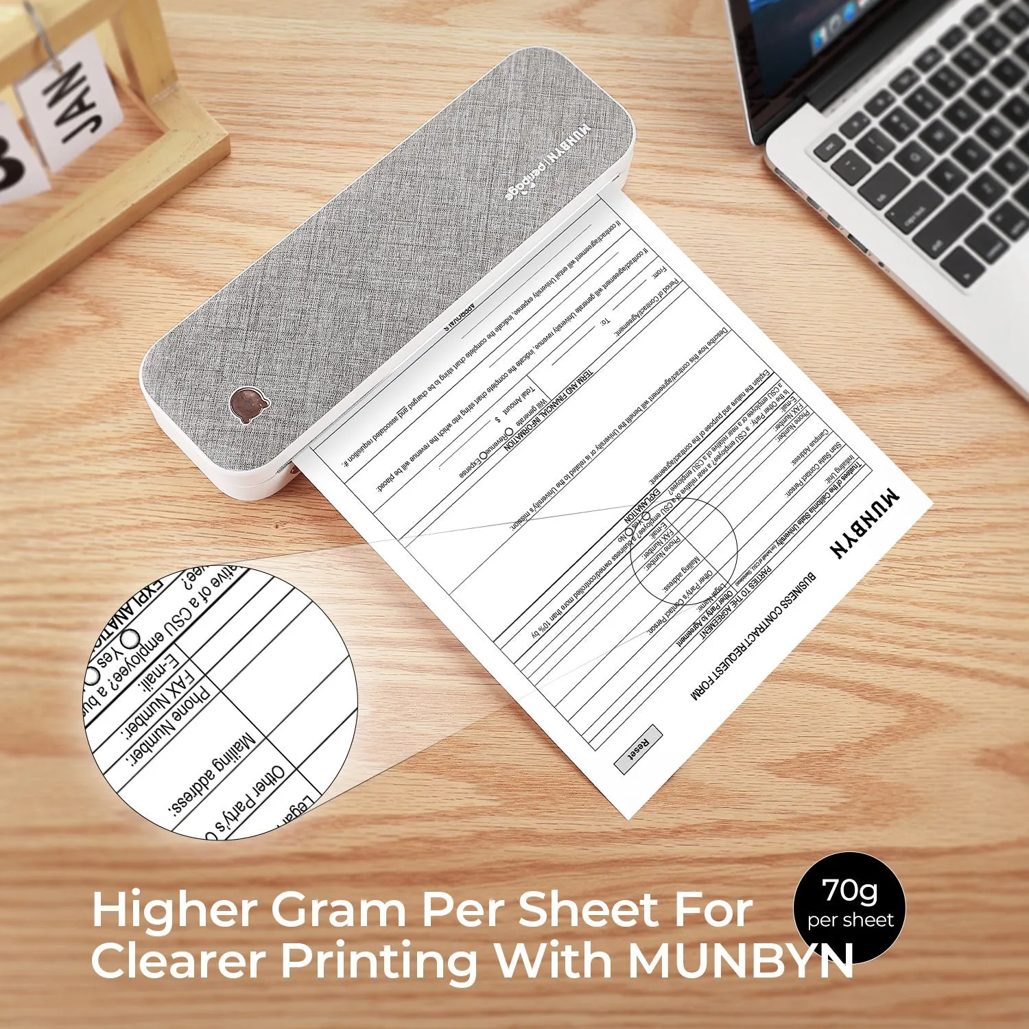 MUNBYN A4 Thermal Paper 3 Rolls for ITP01 / ITP04