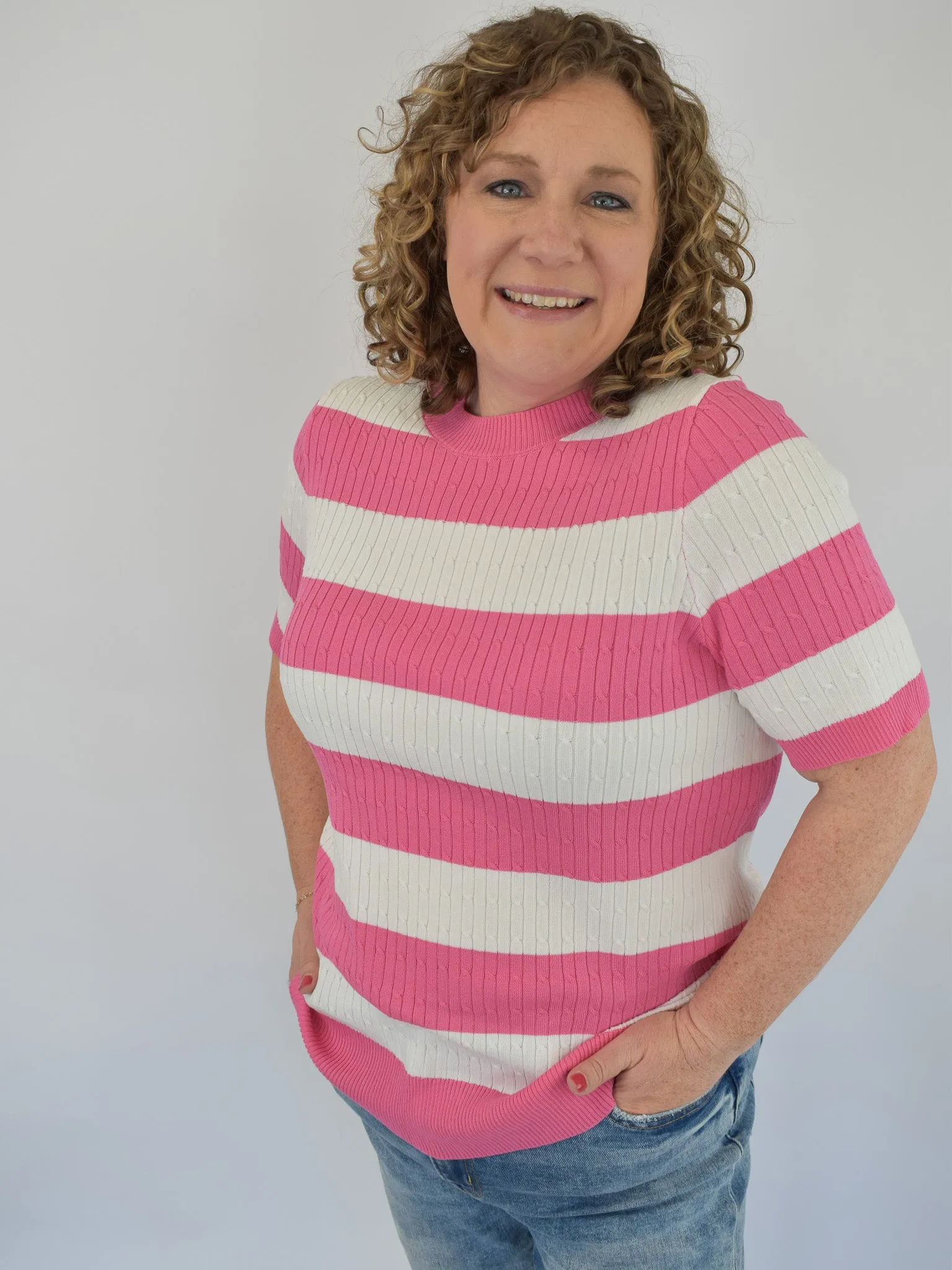 One Last Chance Striped Knit Sweater Top