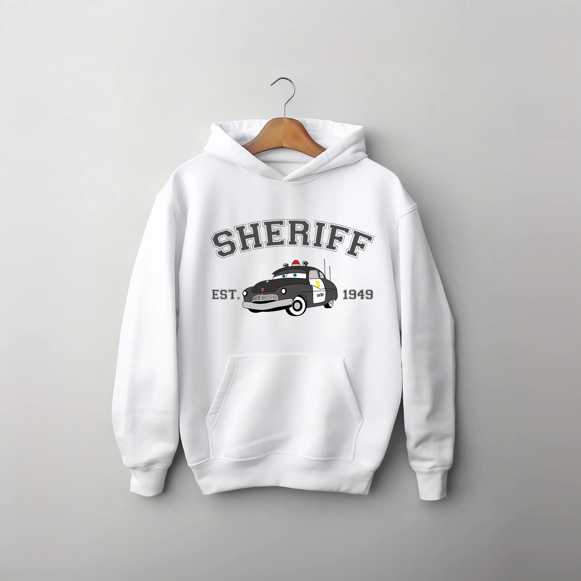 Personalized Disney Cars Sheriff Youth Hoodie