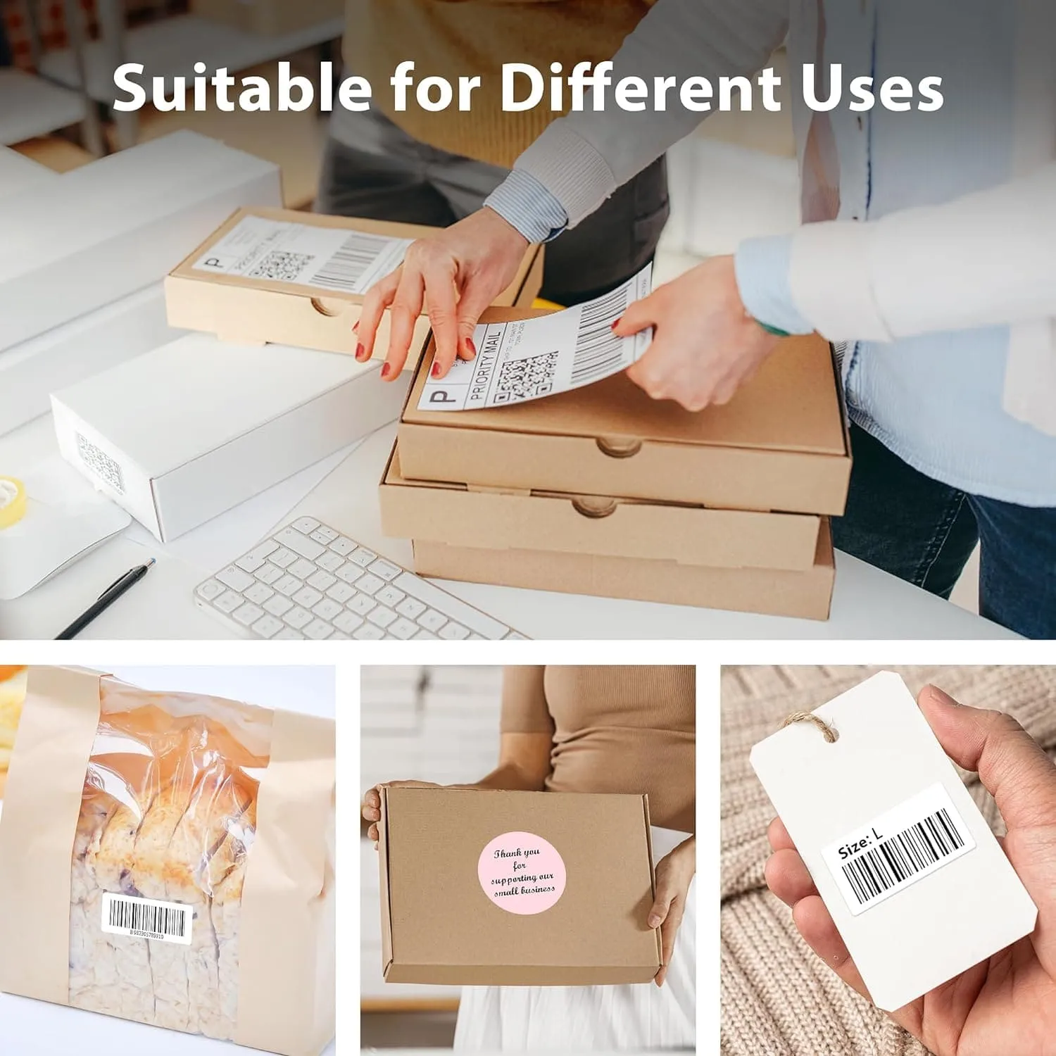 POLONO PL60 Thermal Label Printer - 4x6 Shipping Label Printer, Compatible with Amazon, Shopify, eBay, Etsy, Royal Mail, FedEx, UPS