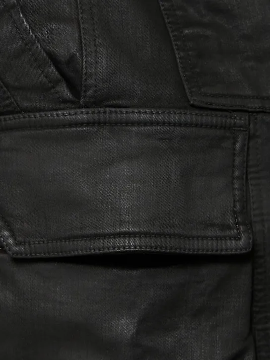 Rick Owens DRKSHDW   Mastodon cut waxed denim pants 