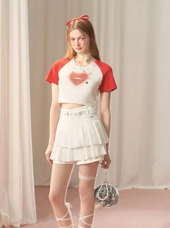 Short Over Bicolor Top   Long Bijoux