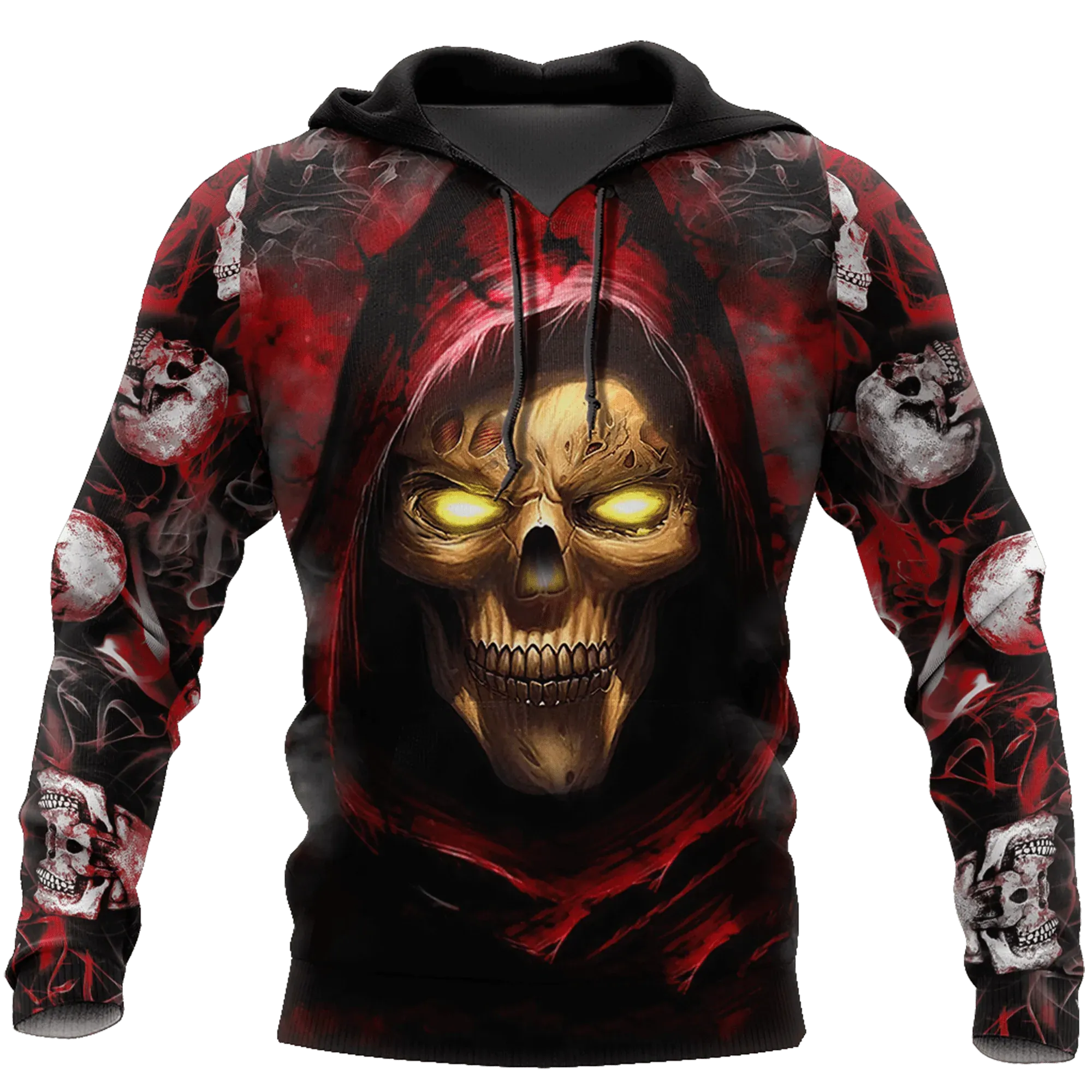 Skull Zombie Unisex Hoodie, 3D Full Printed Skull On Hoodie, Hoodie For Skull Lover, Skull Gifts