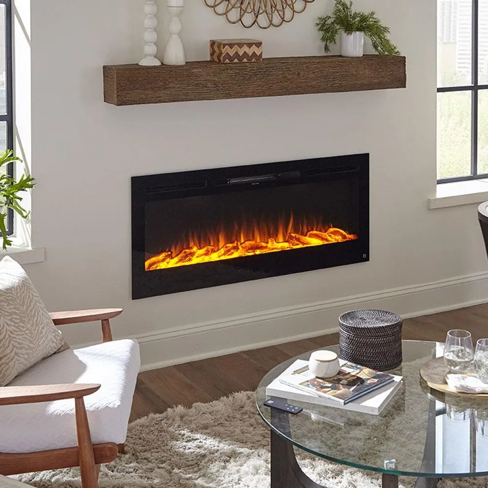 The Sideline 45 Inch Refurbished Recessed Electric Fireplace 80025