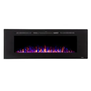 The Sideline 60 Inch Refurbished Recessed Electric Fireplace 80011