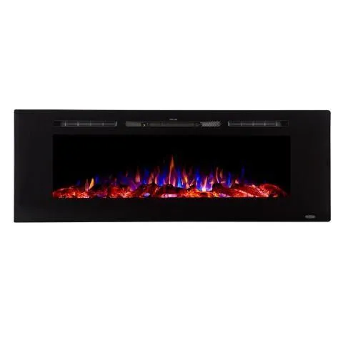 The Sideline 60 Inch Refurbished Recessed Electric Fireplace 80011