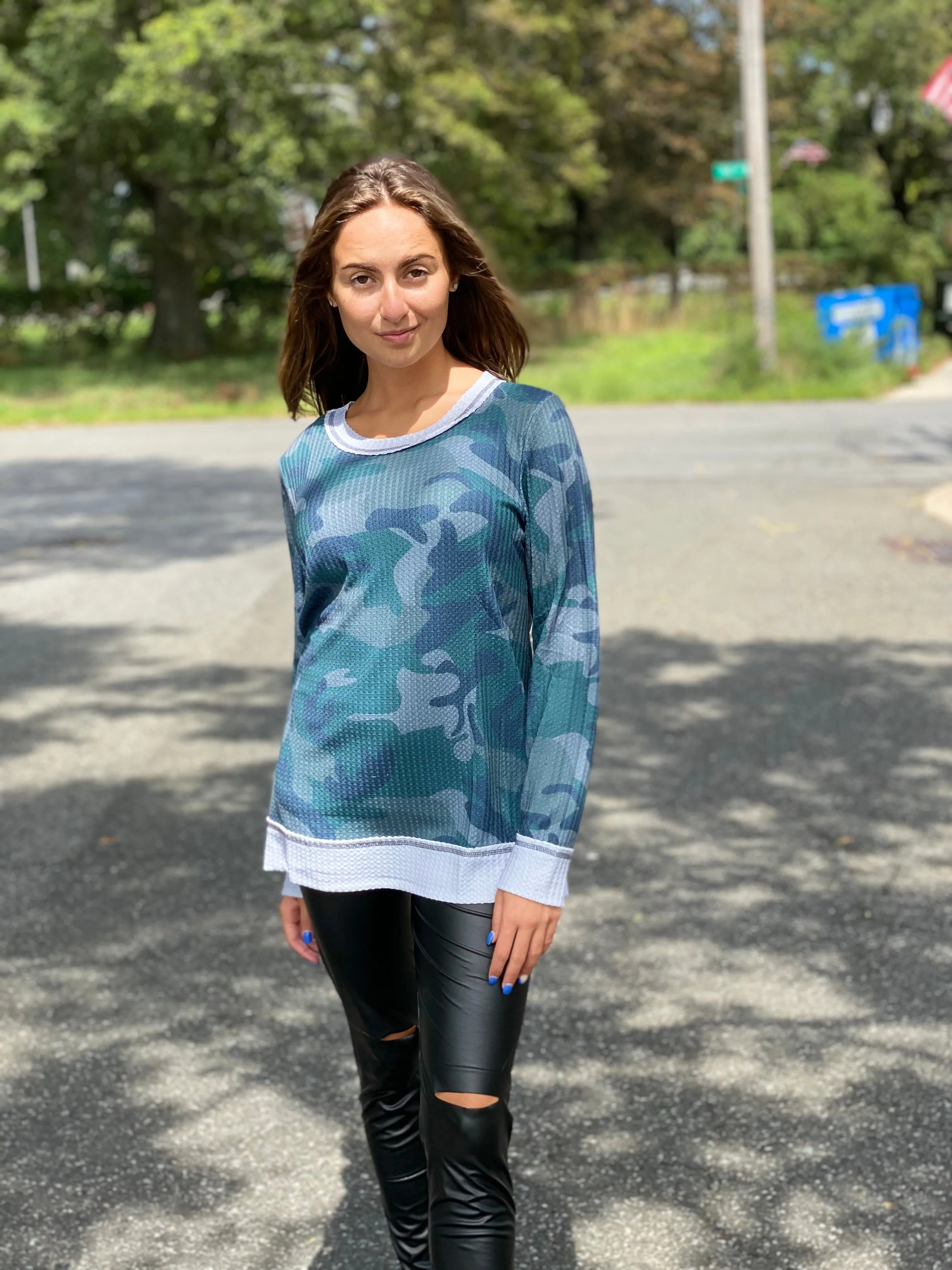 thermal camo waffle top