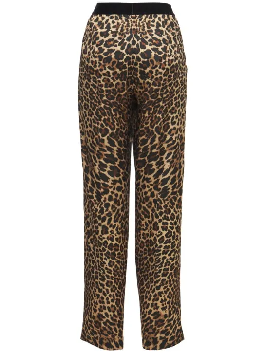 Tom Ford   Printed logo silk satin pajama pants 