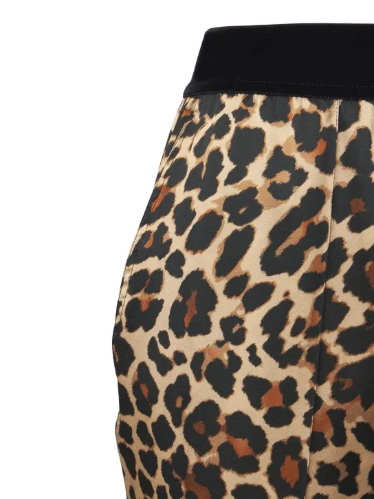Tom Ford   Printed logo silk satin pajama pants 